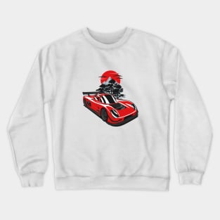 Red Ultima GTR Mountains Crewneck Sweatshirt